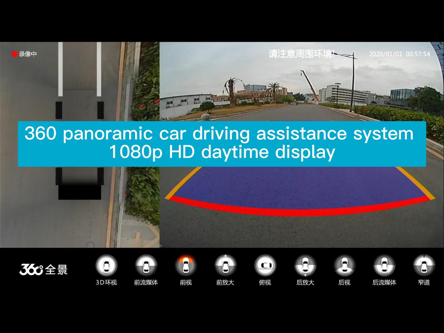 360panoramic car driving assistance system1080p HD