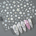 Summer Shell Nail Stickers 2024 Ocean Theme Nail Decals1