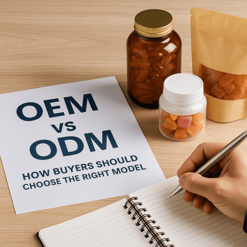 Suplementos OEM versus ODM: cómo los compradores deben elegir el modelo adecuado para su marca