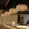Wabi Sabi Pendant Lamp: Bamboo Weave Chandelier Natural Fiber Light1