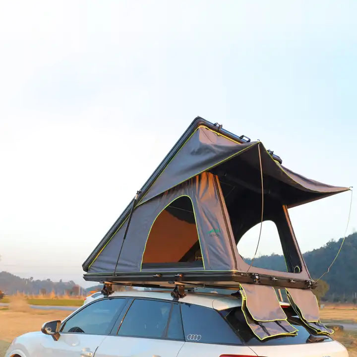 Tenda per tetto per auto con guscio duro