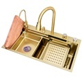 Gold Stainless Steel 304 Rainfall Faucet for Above Counter Sink, Lavabo de Cuisine, Multifunctional Kitchen Sinks1