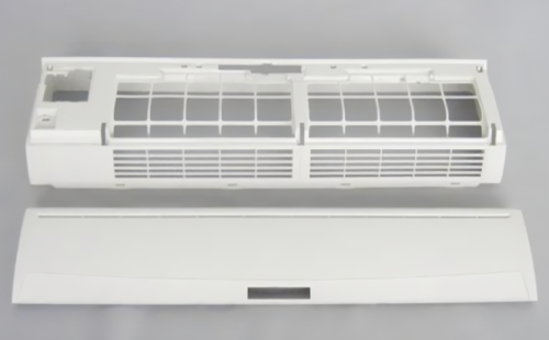 Injection molded plastic shell air conditioner shell