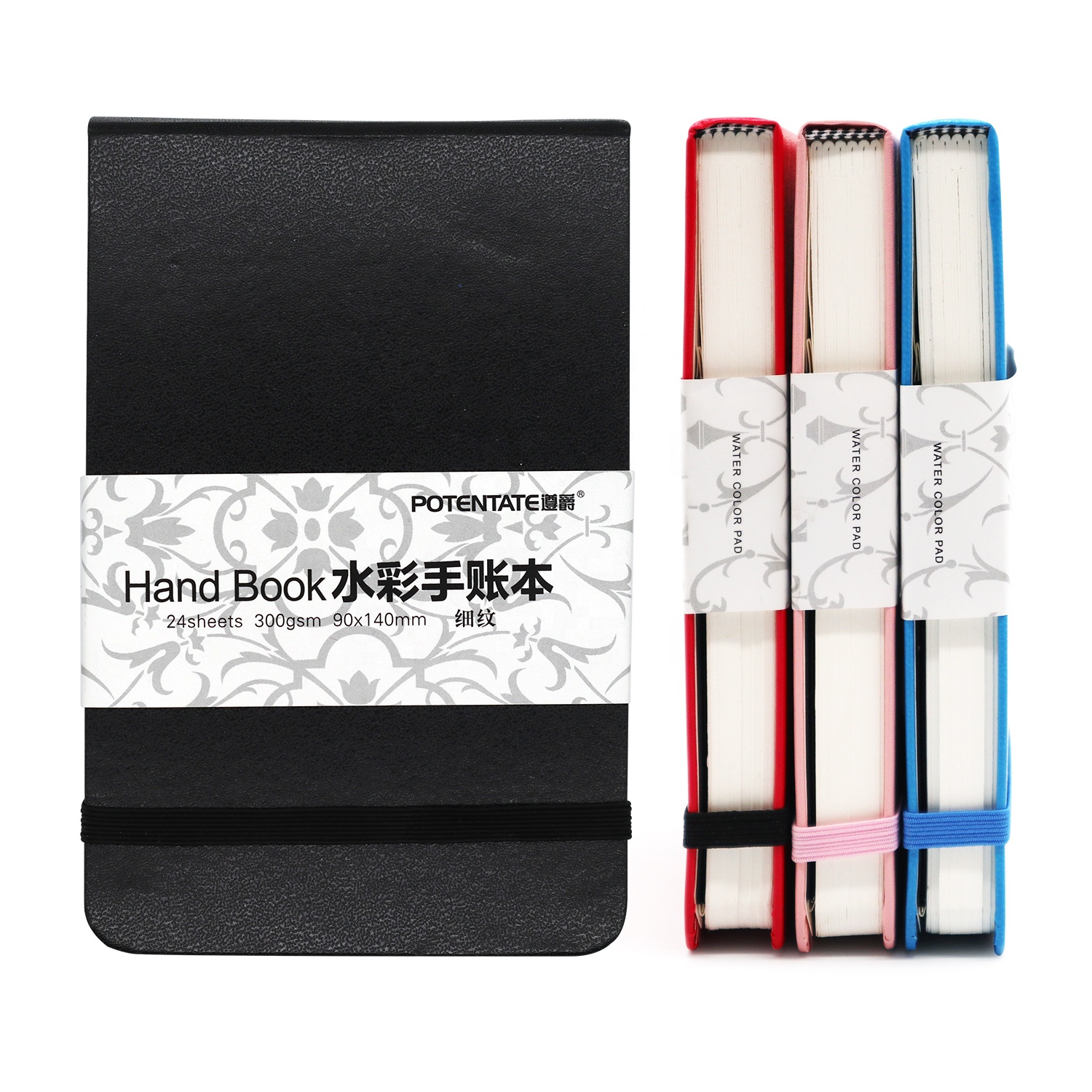300gsm Journal Mini Çizim Kitabı Eskiz Kitabı Pamuk Suluboya Kağıt Defteri/24 Saç/4 Renkli Papel Para Acuarela Sanat Sarf malzemeleri1