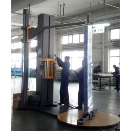 Door stretch wrapping machine