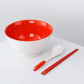 Wholesale Red Simple Ceramic Bowl - Microwave Safe Snack Bowl1