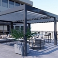 OEM Service Outdoor Pergola Waterproof Louver Roof System Garden Bioclimatic Aluminium Pergola1