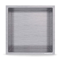 12" x 12" Stainless Steel Brushed Nickel Shower Niches: In-Wall Shell Installation for Bathroom1