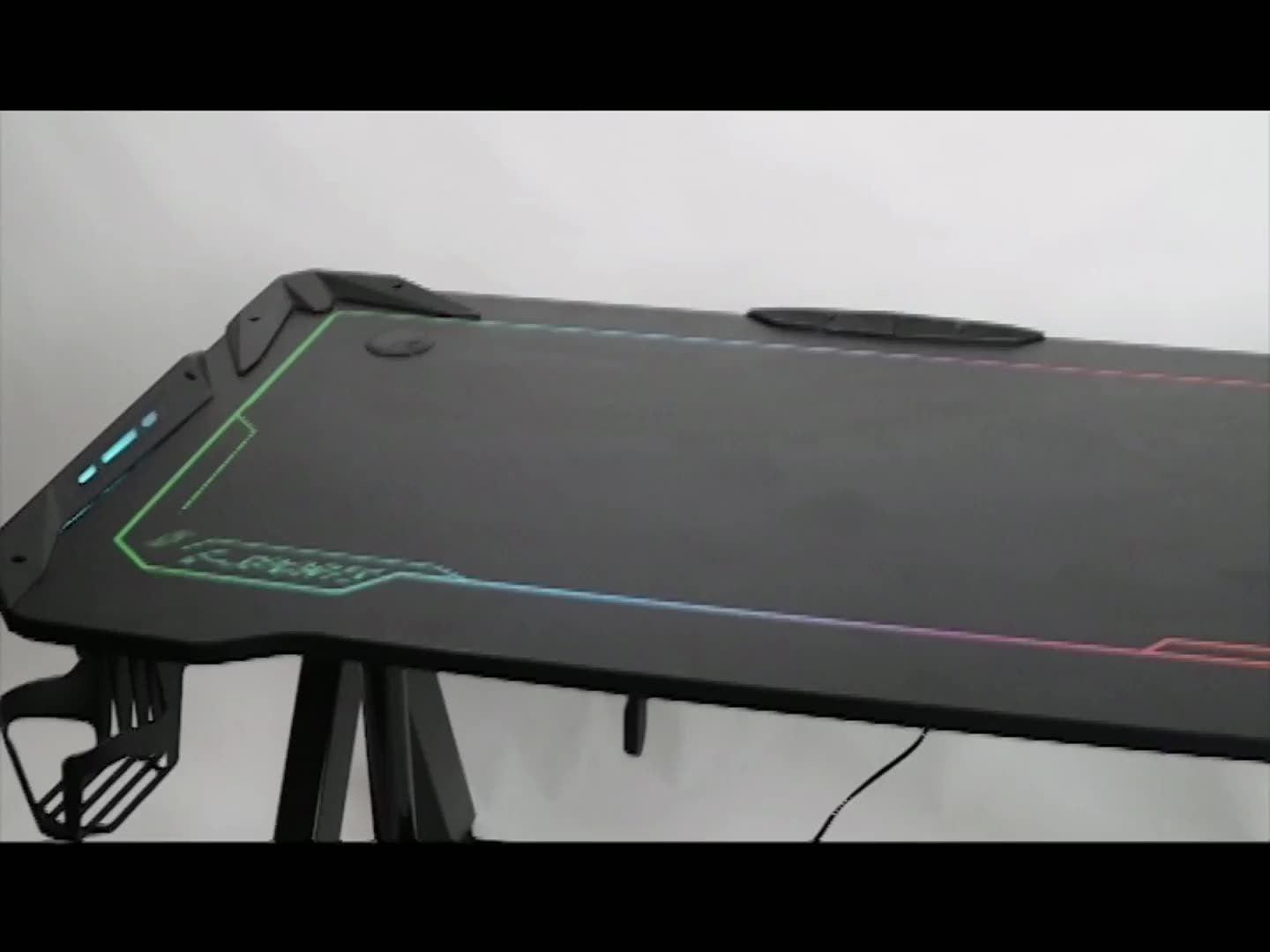 Mesas de computador de venda a quente Mesa de mesa em pé Mesa preta mesa de jogos em casa com metal quadro1