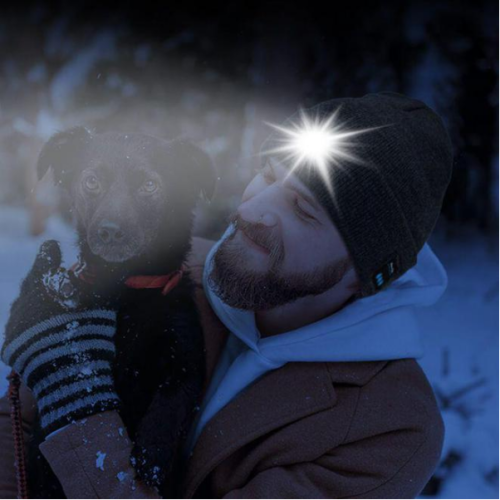 Customized LED light knitted hat: a bright companion for night running and camping