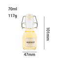 50ml 2oz 100ml Mini Liquor Swing Top Stainless Steel Lid Glass Bottle for Beverage Juice Coffee1