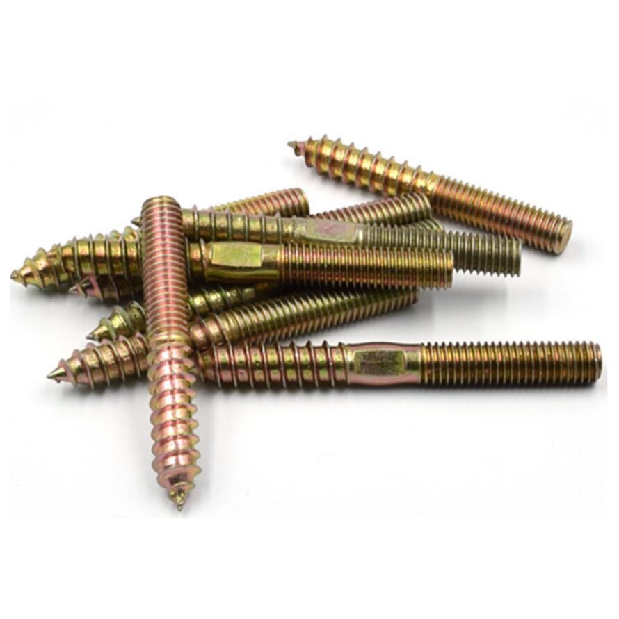 8*40 máquina rosqueada e parafuso de madeira auto-roscante 8*50 parafuso passador de aço inoxidável 304 parafuso de gancho de rosca dupla
