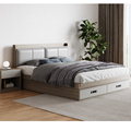 2024 Latest Queen Frame Bedroom Furniture: Modern King Size Wooden Beds with Storage1