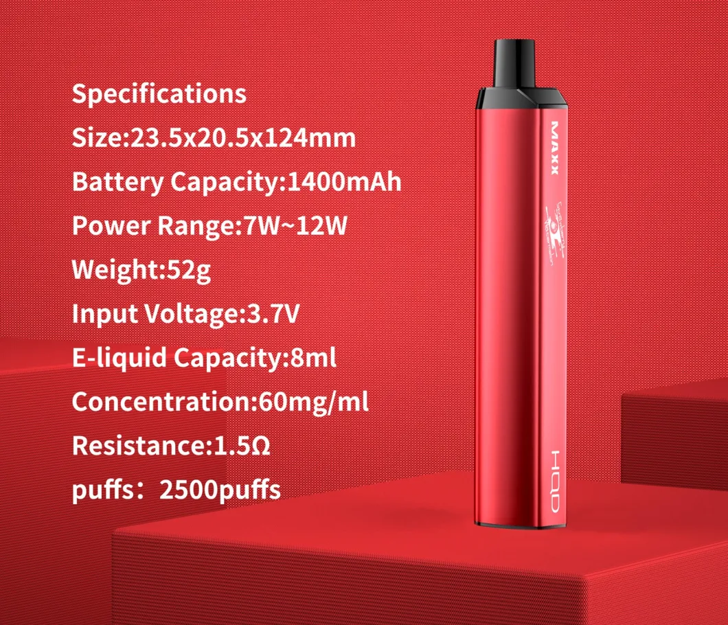 Beste Qualität E Zigarette HQD VAPE MAXX Einweg-Vape