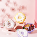 Doughnut Shaped 3 Compartment Insulated Plastic Bento Box for Kids1