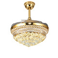 Modern Crystal LED Ceiling Fan with Lamp and Remote - 110V/220V1
