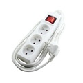 French EU AC Electrical Plug Surge Protector Socket - 3 Ports Smart Power Strip1