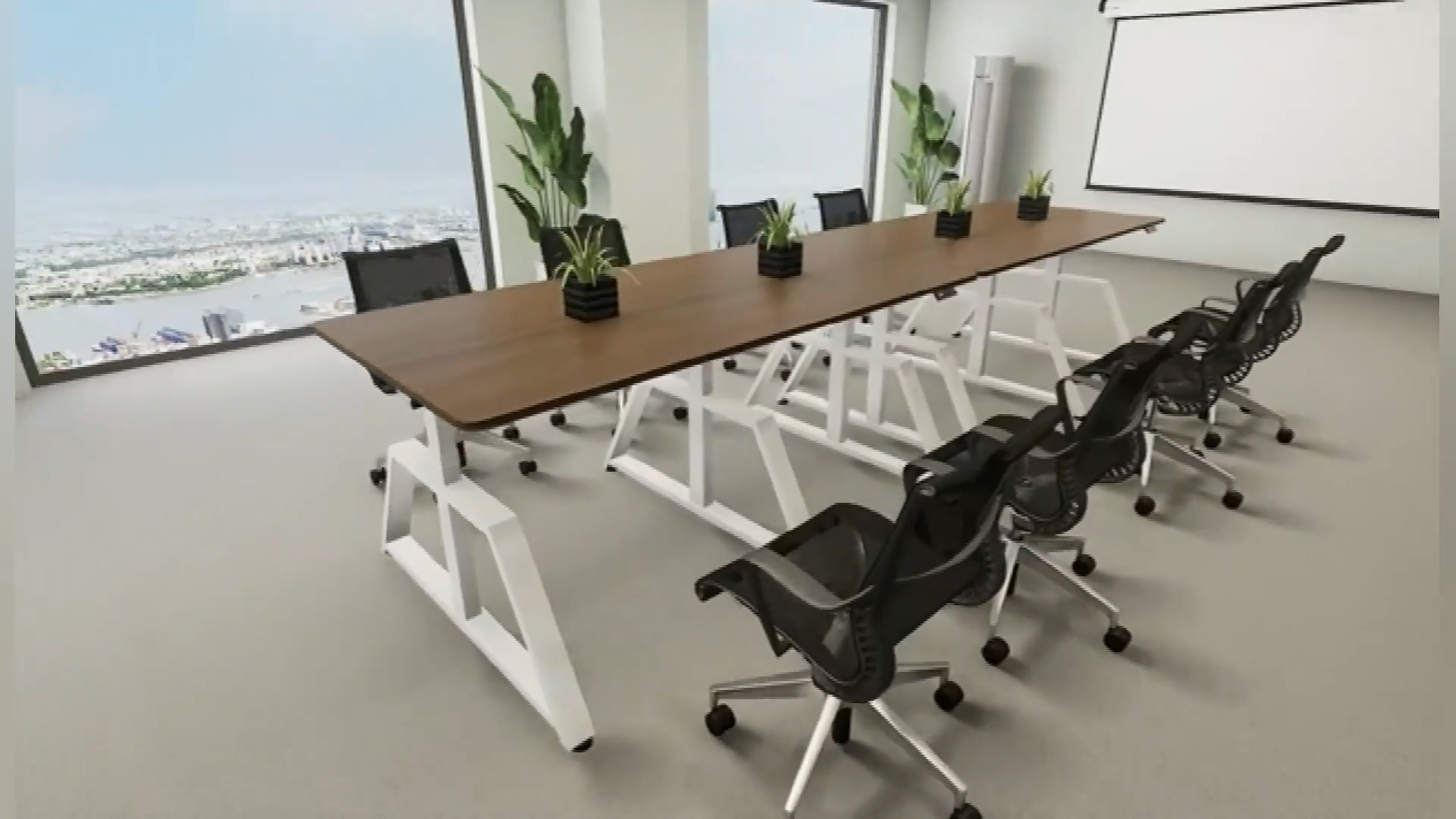 Height Adjustable Sit To Stand Up Meeting Table Standing1