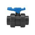 Plastic Double Union Ball Valve with Blue Handle: Sizes 1/2\" to 4\", PVC/UPVC, PN161