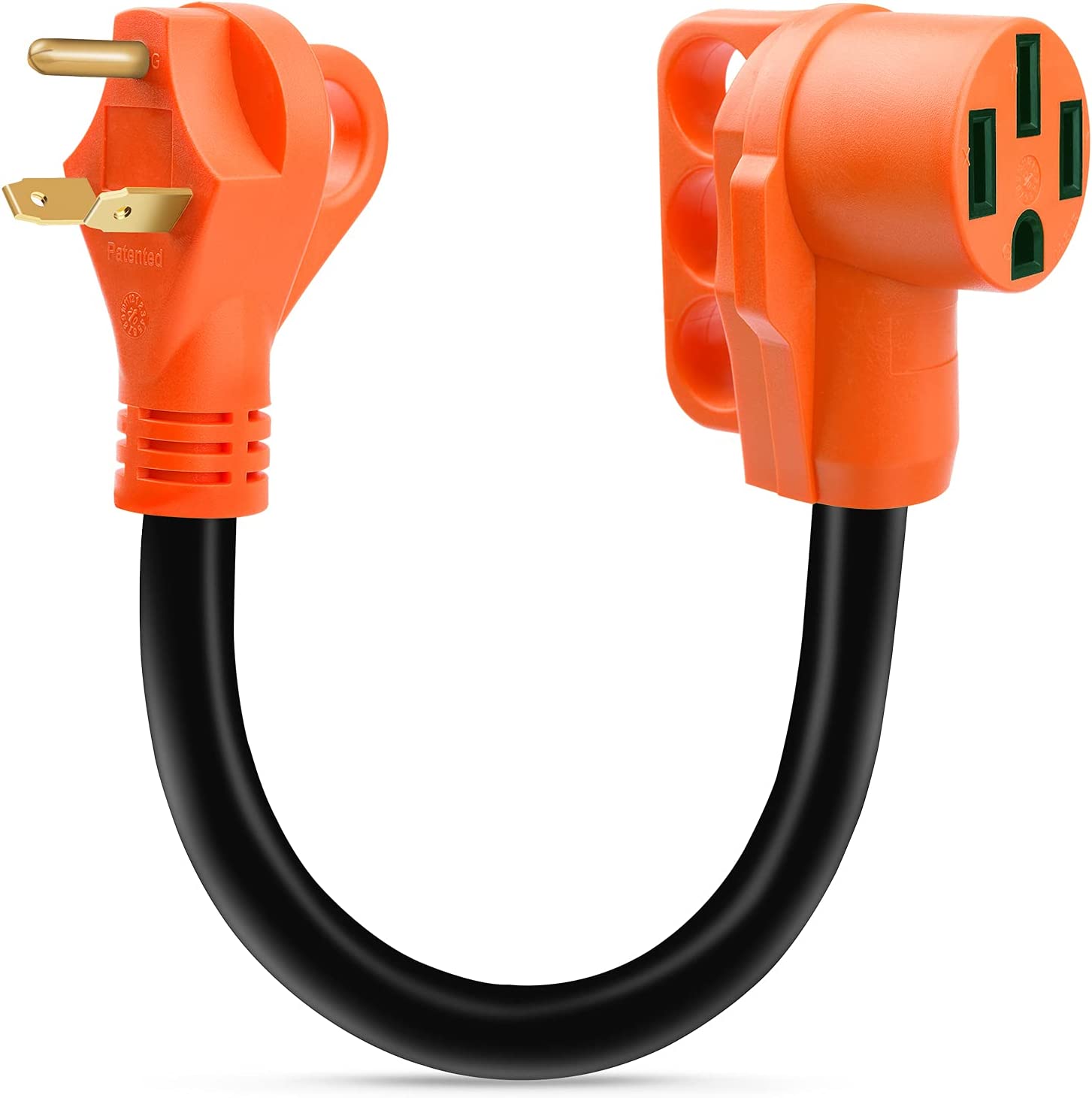 30 amp till 50 amp RV Plug -adapter 18 &quot;Heavy Duty RV Dogbone Electrical Adapter 30a hane till 50a kvinnlig nätsladd med grepphandtag1