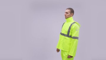Customized safety jacket man reflective high visibility work wear uniform waterproof raincoat1