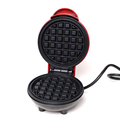 Electric Red Non-Stick Double Flat Mini Waffle Maker1