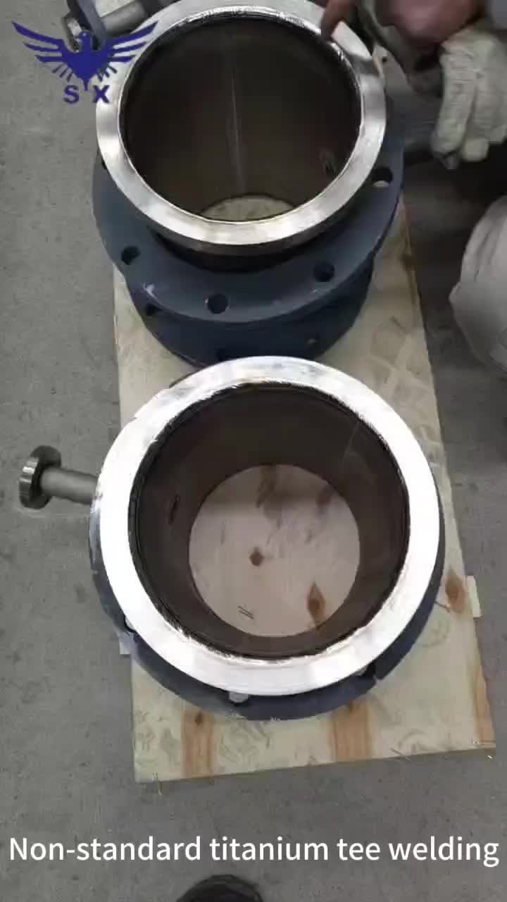 Non-standard titanium tee welding