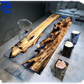 Glamorous Modern Solid Wood Epoxy Resin Dining Table - Wholesales & Customizable for Family and Hotels1