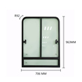 Sliding Window with Green Glass for Construction Cab1