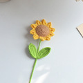 Hot Sale: Hand-Knitted Crochet Wool Sunflower Bouquet - Decorative Finished Product1