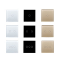 EU/UK Standard Touch Wall Light Switch with White Crystal Glass Panel1