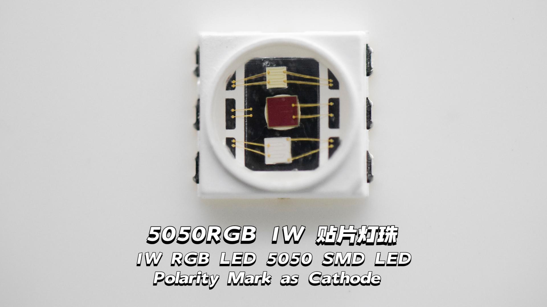 1W RVB LED 5050 SMD LED Polarité Mec comme cathode