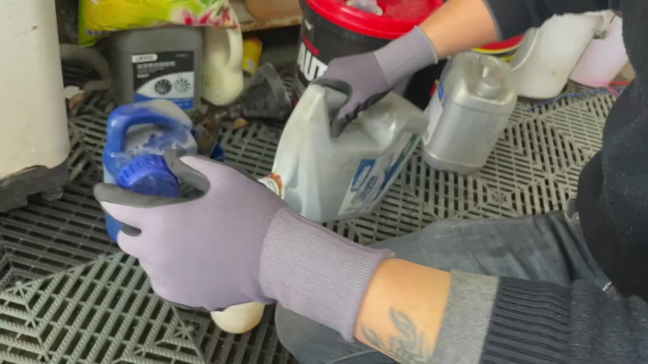 HESPAX Оптовая гладкая нитрильная ладонь с покрытием трудозащитные защитные перчатки Антифт Механик Промышленное садоводство Работая резина1