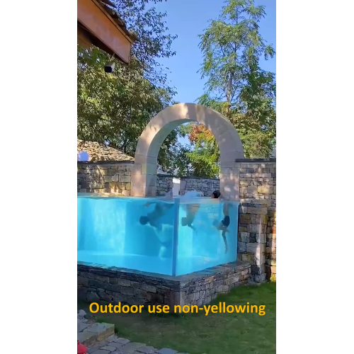 Luxury 2 Sides Clear Acrylic Without Bonding Plexiglass Swimming Pool1