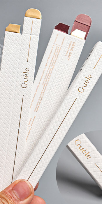 Caixa de embalagem de papel personalizado texturizado: redefinindo a apresentação do lápis de sobrancelha premium