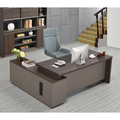 Luxury Modern L-Shape Walnut Executive Desk - CEO Office Furniture1