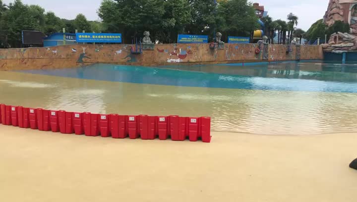 Seetest für Hochwasserbarriere