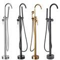 Factory Direct Customized All-Copper Floor Shower Column Bathtub Faucet1