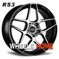 19-inch Rizo Flowformed Alloy Wheels in Black Polished Finish for Audi RS31
