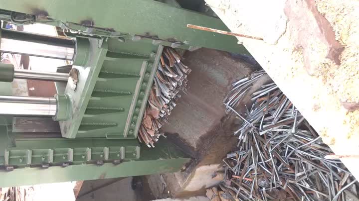 Tesoura de metal tipo pórtico automático para siderurgia e pátio de reciclagem