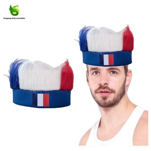 French Flag Cheerleading Wig: Stand Out as a Die-hard Fan