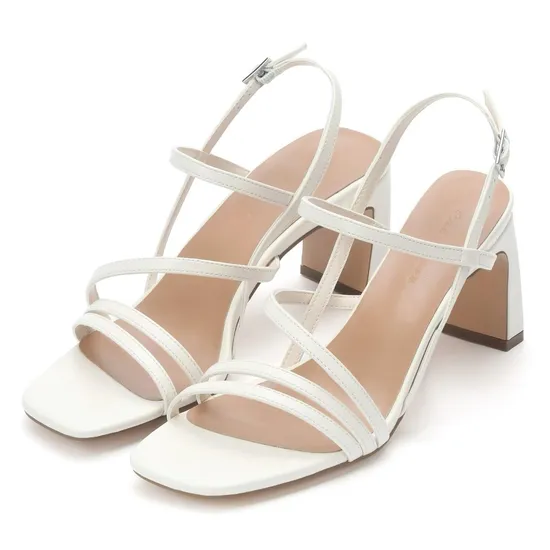 Summer Sandals with Heels Cork Chunky Heel Cross Ankle Strap High Heels1