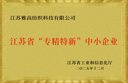 Specialized new small and medium-sized enterprises