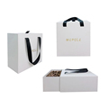 Ivory Board Rigid White Ribbon Drawer Gift Paper Box Packaging1