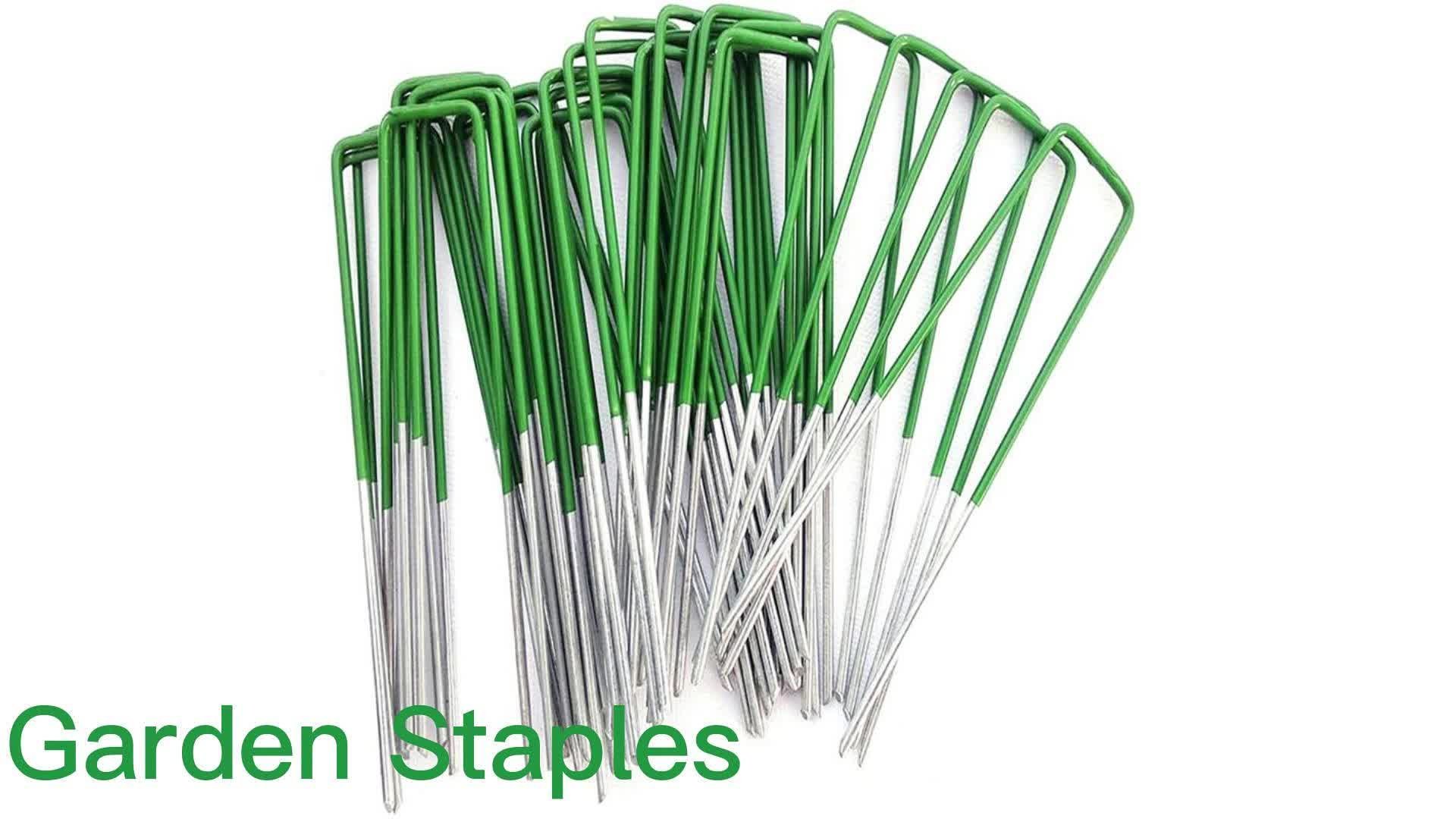 ongles de type U galvanisés U Tente en forme d&#39;acier tente 6 &quot;Jardin Strakes Metal Landscape Tent Tent Peg Garden Staple1