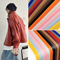 High Stretch Knitted Leather Fabric - Matte Lambskin Four-way Stretch PU Leather Pants Garment Fabric1