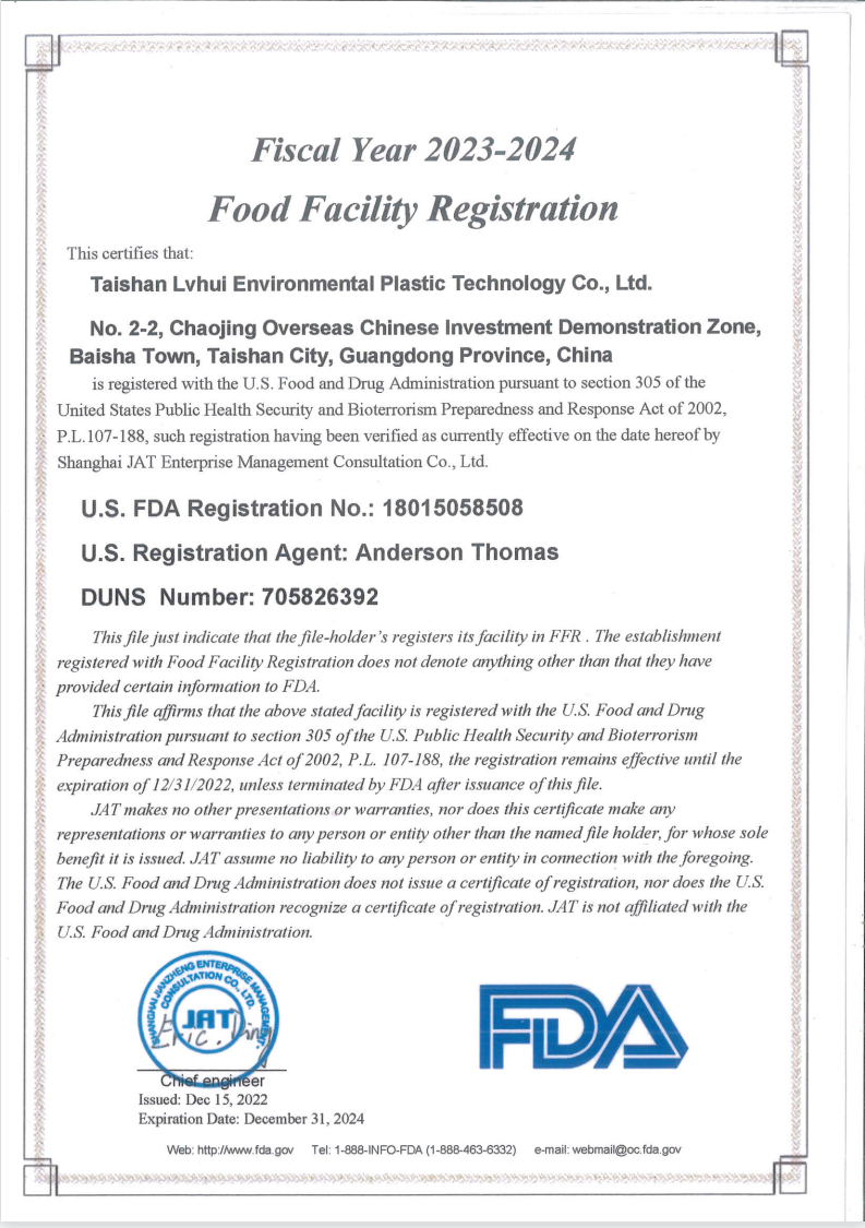 FDA-Food Facility Registration