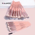 18 Pcs Private Label Makeup Set with Blush, Concealer, Contour Brushes (Pink & Black)1