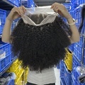 Hot Selling 180% Density 16 Inch Pre Plucked 360 Lace Afro Curly HD Transparent Lace Front Glueless Wig 100% Human Hair1