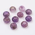 Wholesale Discount on Large Hole Gemstone Amethyst Beads - 30 Pcs Natural Rondelle Collection1